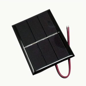 Small 60x80mm solar panel 0.65W 1.5V with pre-attached wires for DIY battery charging and portable solar applications