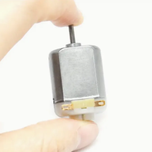 Compact 130 DC mini motor with metal body and plastic case for DIY robotics, crafts, and electronics projects
