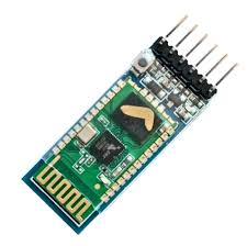HC-05 Bluetooth module with 6-pin embedded design, integrated antenna, and blue/green PCB for Arduino and wireless electronics projects