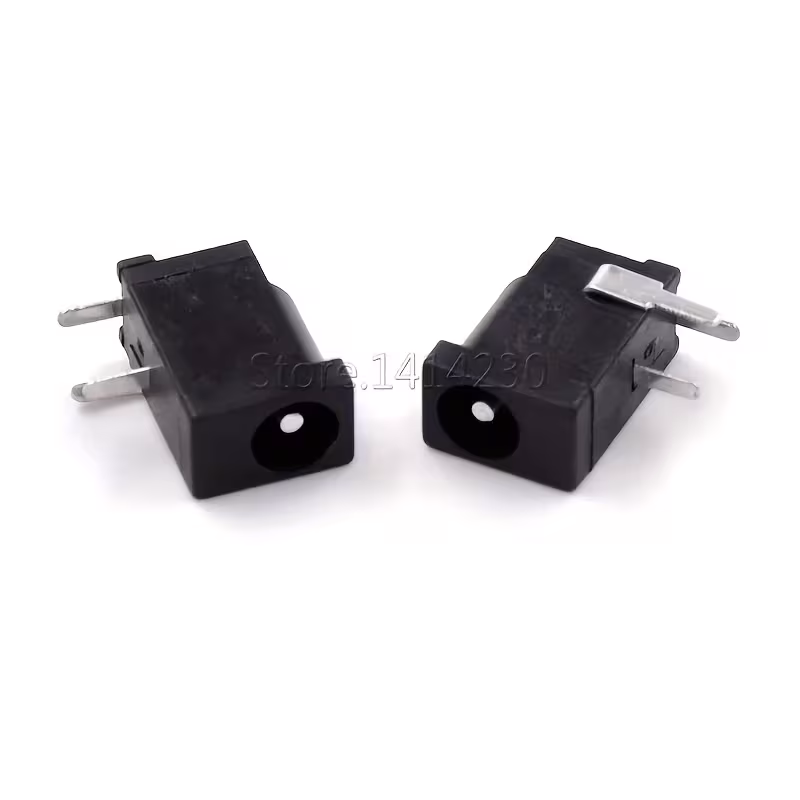 DC Power Jack Socket DC002 (1.1mm) / DC005 (2.1mm) – Black | 10 Pack – Guitar & Electronics Accessories dc power jack socket dc002